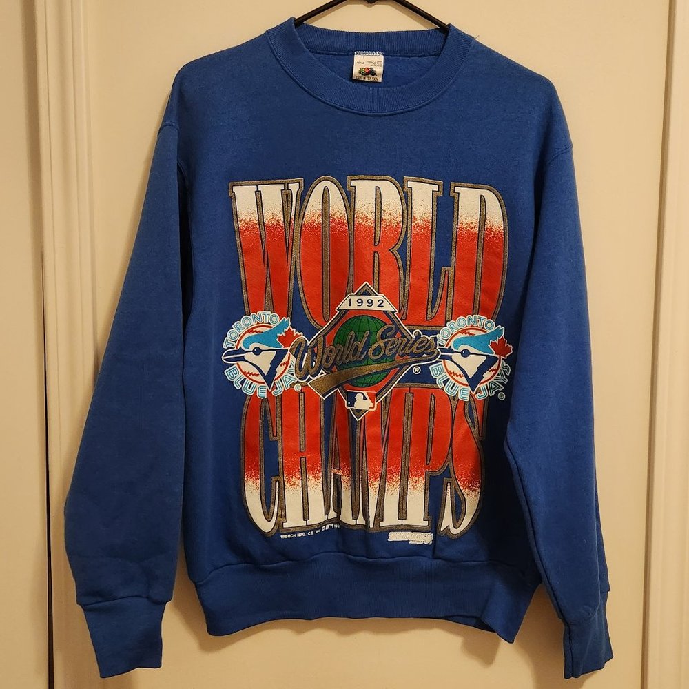 World Champs Capsule - 1992 World Series Blue Jays Crewneck. Men's M.